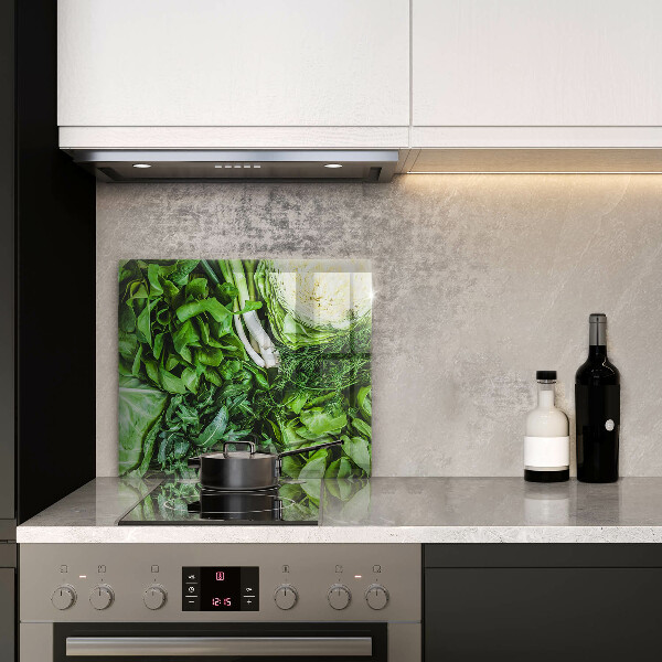 Induction hob cover Green vegetables