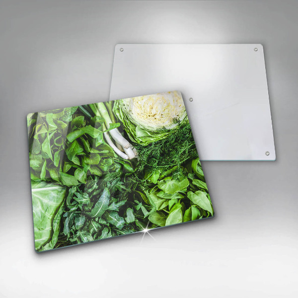 Induction hob cover Green vegetables