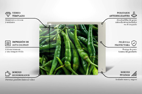 Induction hob cover Pods peas