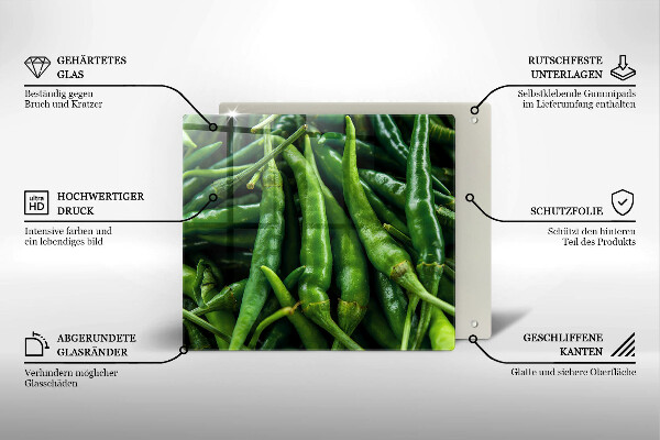 Induction hob cover Pods peas