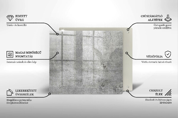 Induction hob cover Concrete texture