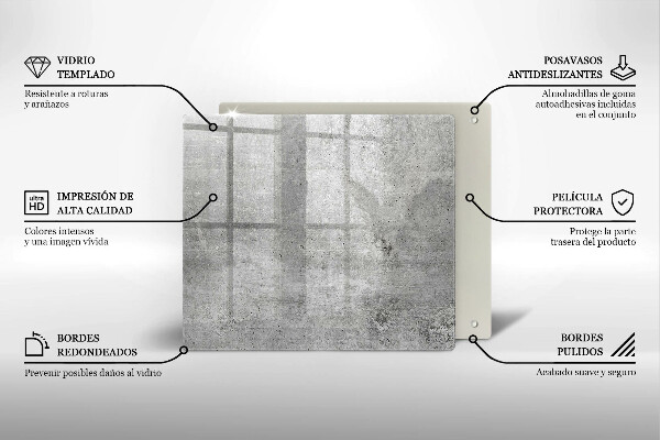 Induction hob cover Concrete texture