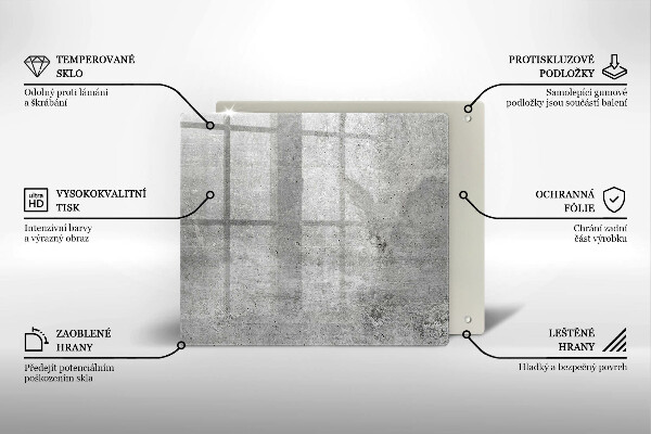 Induction hob cover Concrete texture