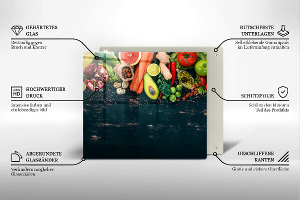 Induction hob cover Fruits and vegetables