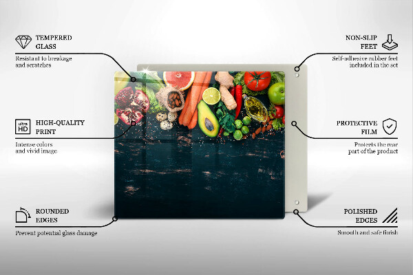 Induction hob cover Fruits and vegetables