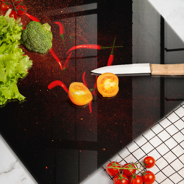 Induction hob cover Hot chili peppers