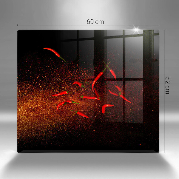 Induction hob cover Hot chili peppers