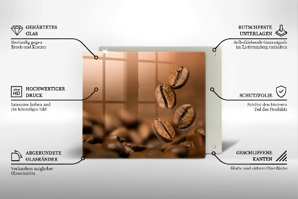 Induction hob cover Coffee beans