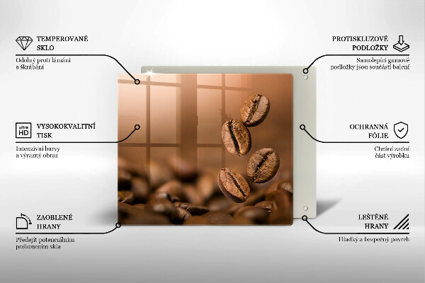 Induction hob cover Coffee beans