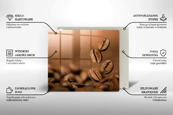 Induction hob cover Coffee beans