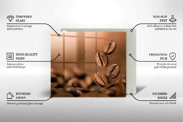 Induction hob cover Coffee beans