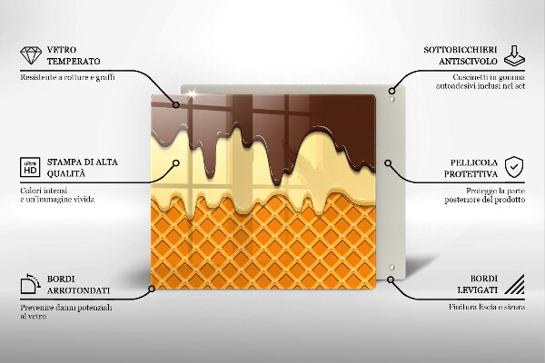 Induction hob cover Illustration of ice cream
