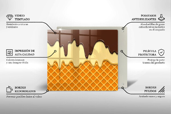 Induction hob cover Illustration of ice cream