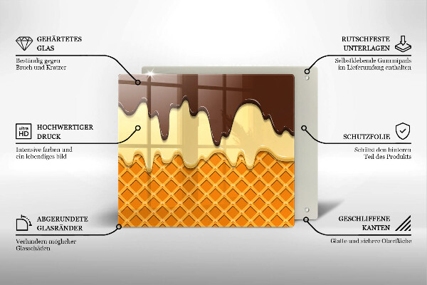 Induction hob cover Illustration of ice cream