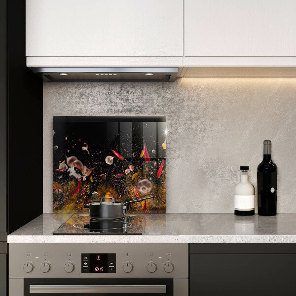 Glass kitchen board Hot spices