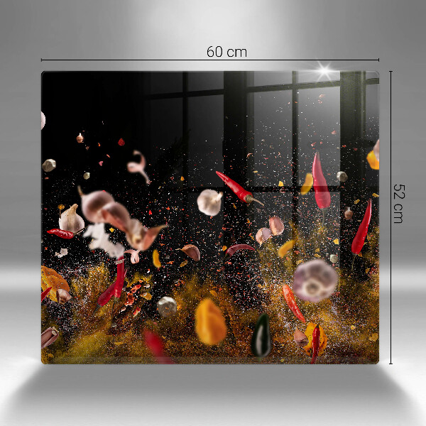 Glass kitchen board Hot spices