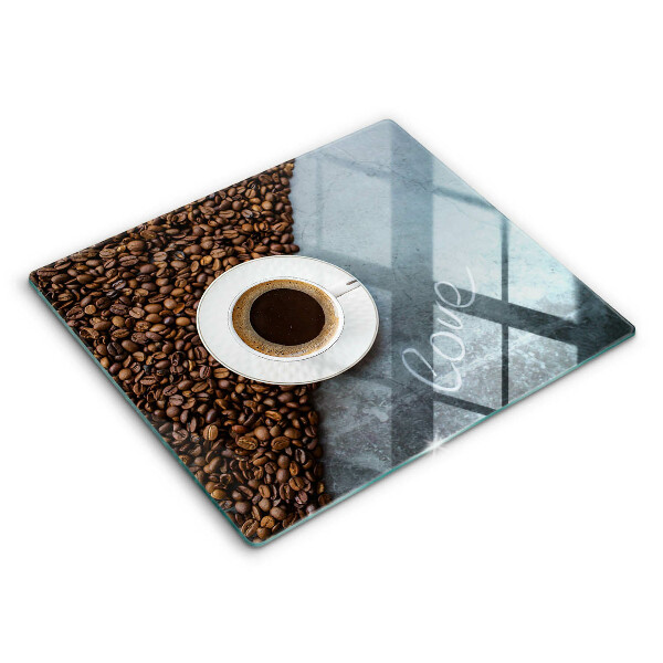 Kitchen worktop saver Coffee beans and cup