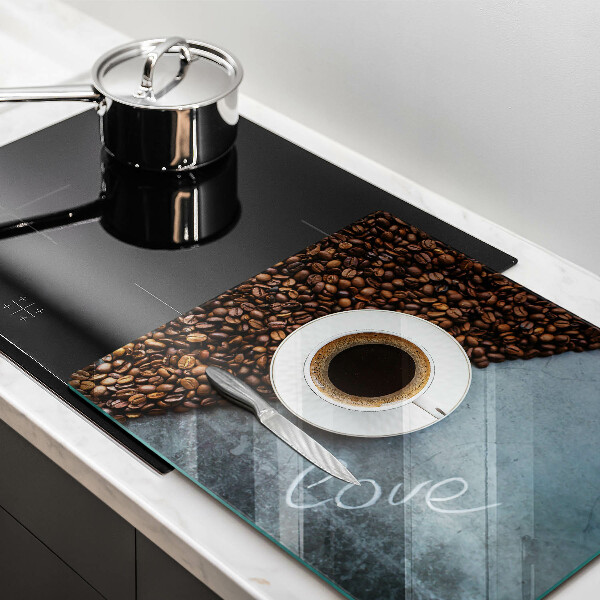 Kitchen worktop saver Coffee beans and cup