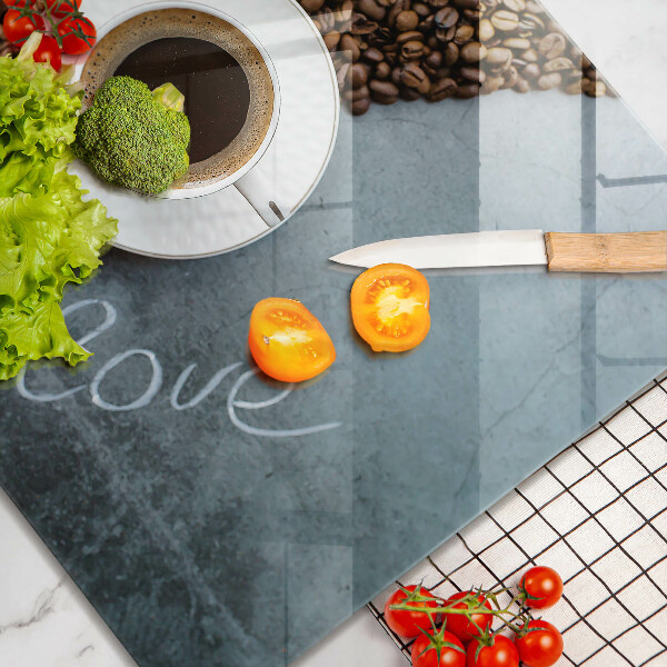 Kitchen worktop saver Coffee beans and cup
