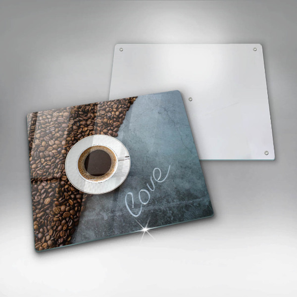 Kitchen worktop saver Coffee beans and cup