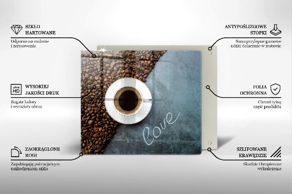 Kitchen worktop saver Coffee beans and cup