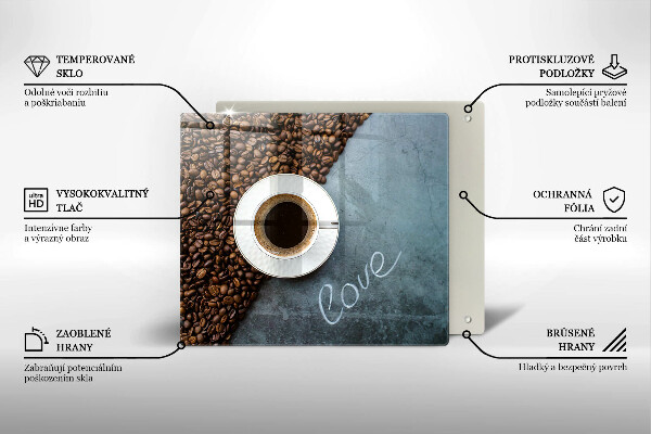 Kitchen worktop saver Coffee beans and cup