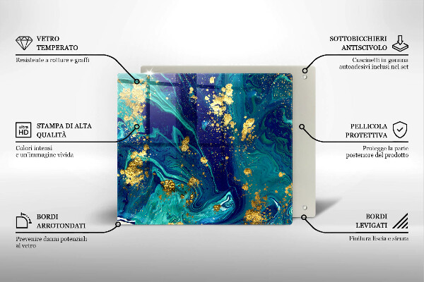 Worktop saver Abstraction with gold