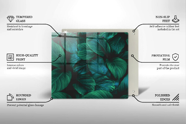 Kitchen worktop saver Jungle leaves