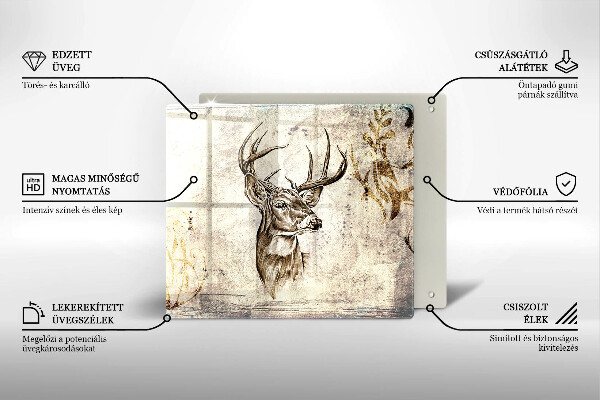 Kitchen worktop saver Illustration deer animal