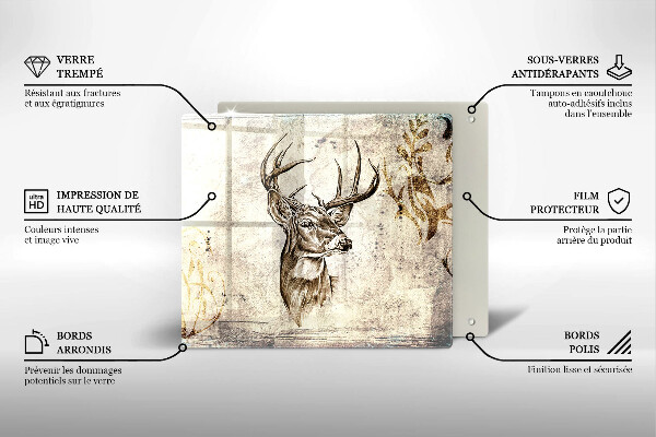 Kitchen worktop saver Illustration deer animal