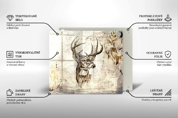 Kitchen worktop saver Illustration deer animal