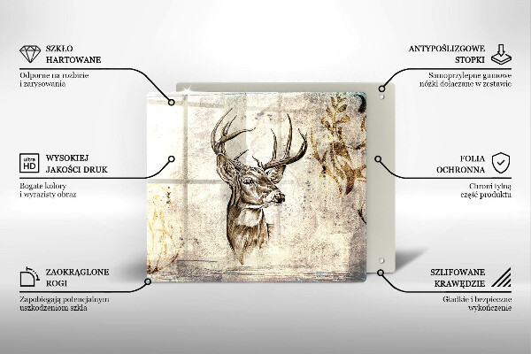 Kitchen worktop saver Illustration deer animal