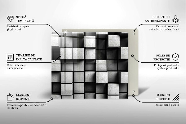 Kitchen worktop saver 3D square abstraction