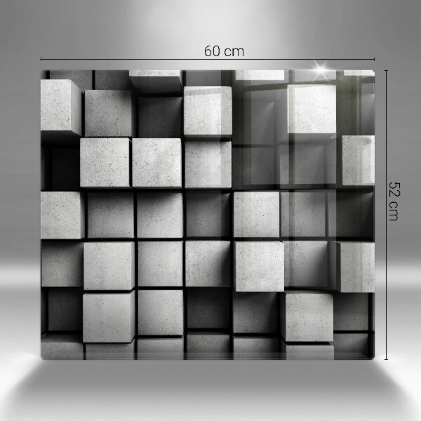Kitchen worktop saver 3D square abstraction