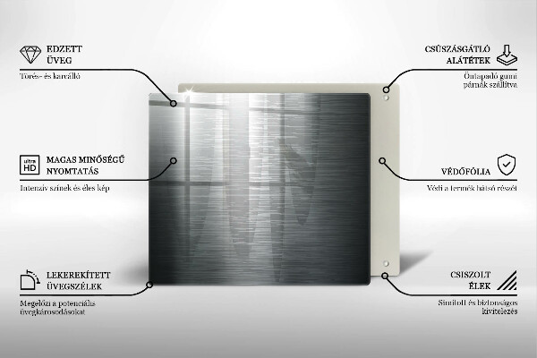 Kitchen worktop saver Metal texture