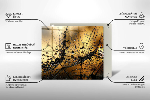 Kitchen worktop saver Rosa and dandelions