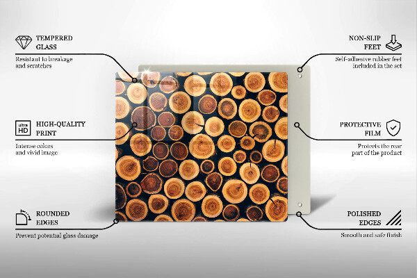 Worktop heat protector Wooden stumps of trees