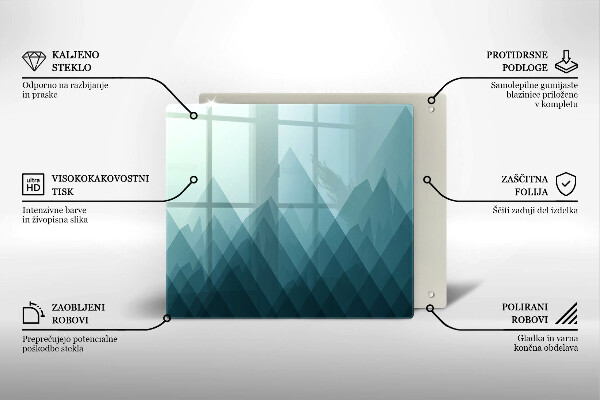 Worktop heat protector Abstract mountains