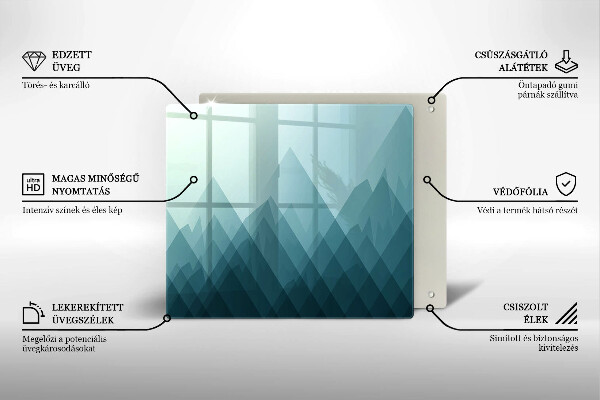 Worktop heat protector Abstract mountains