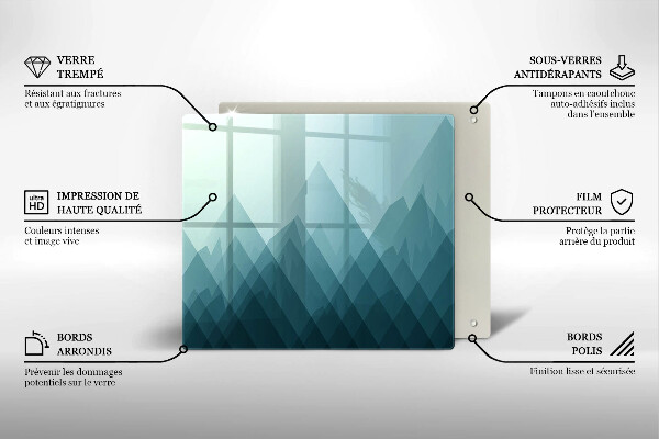 Worktop heat protector Abstract mountains