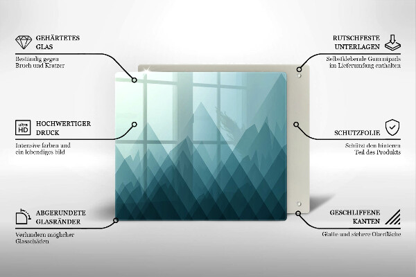 Worktop heat protector Abstract mountains