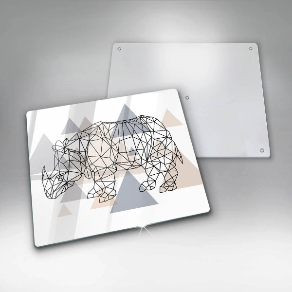 Worktop heat protector Line-art rhino