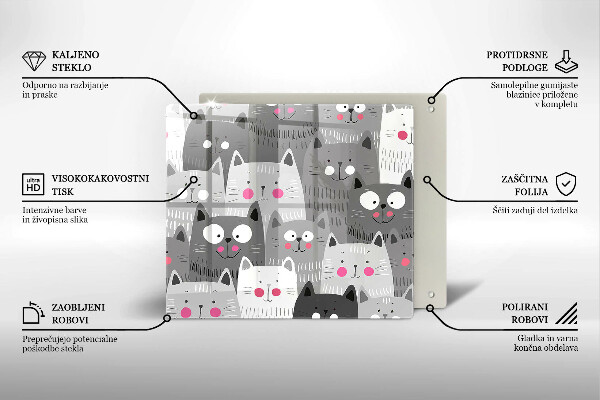 Kitchen worktop saver Illustration of cats