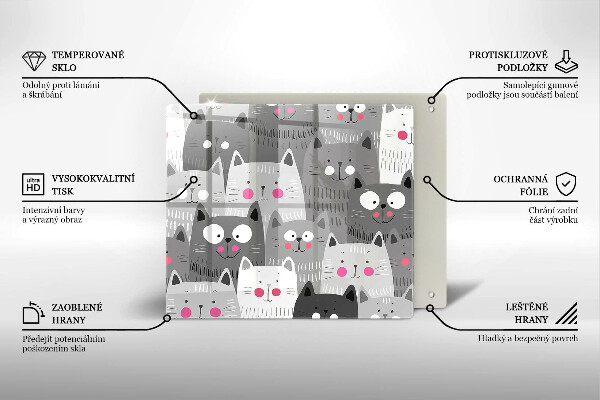 Kitchen worktop saver Illustration of cats