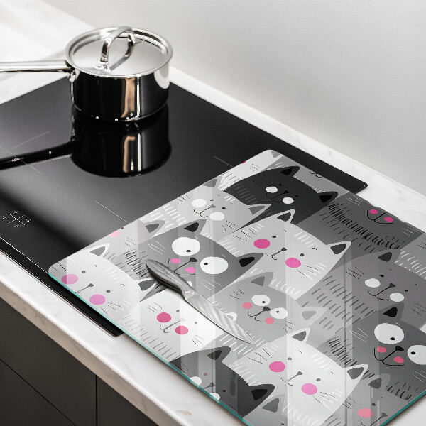 Kitchen worktop saver Illustration of cats
