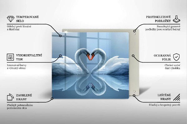 Kitchen worktop saver Two swans heart