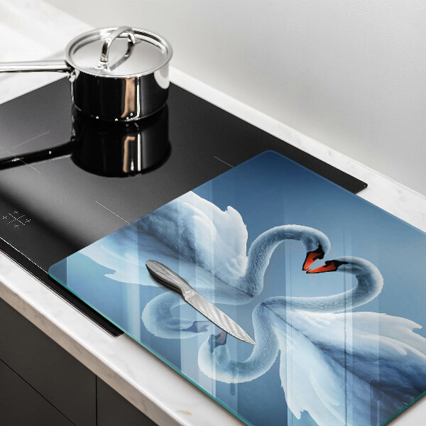 Kitchen worktop saver Two swans heart
