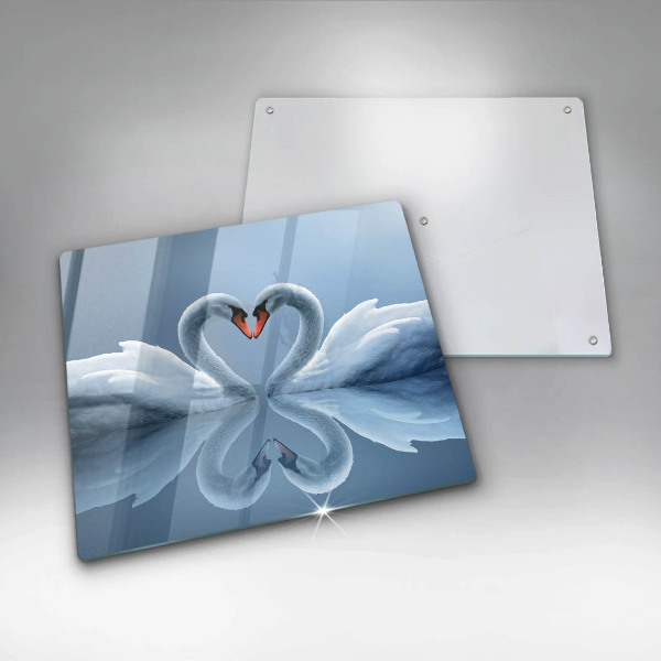 Kitchen worktop saver Two swans heart
