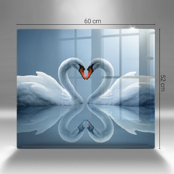 Kitchen worktop saver Two swans heart
