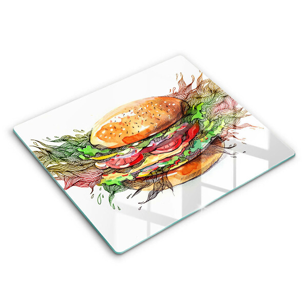 Kitchen worktop saver Drawing hamburger